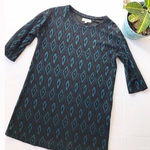 Zara Trafaluc Aztec print sweater dress